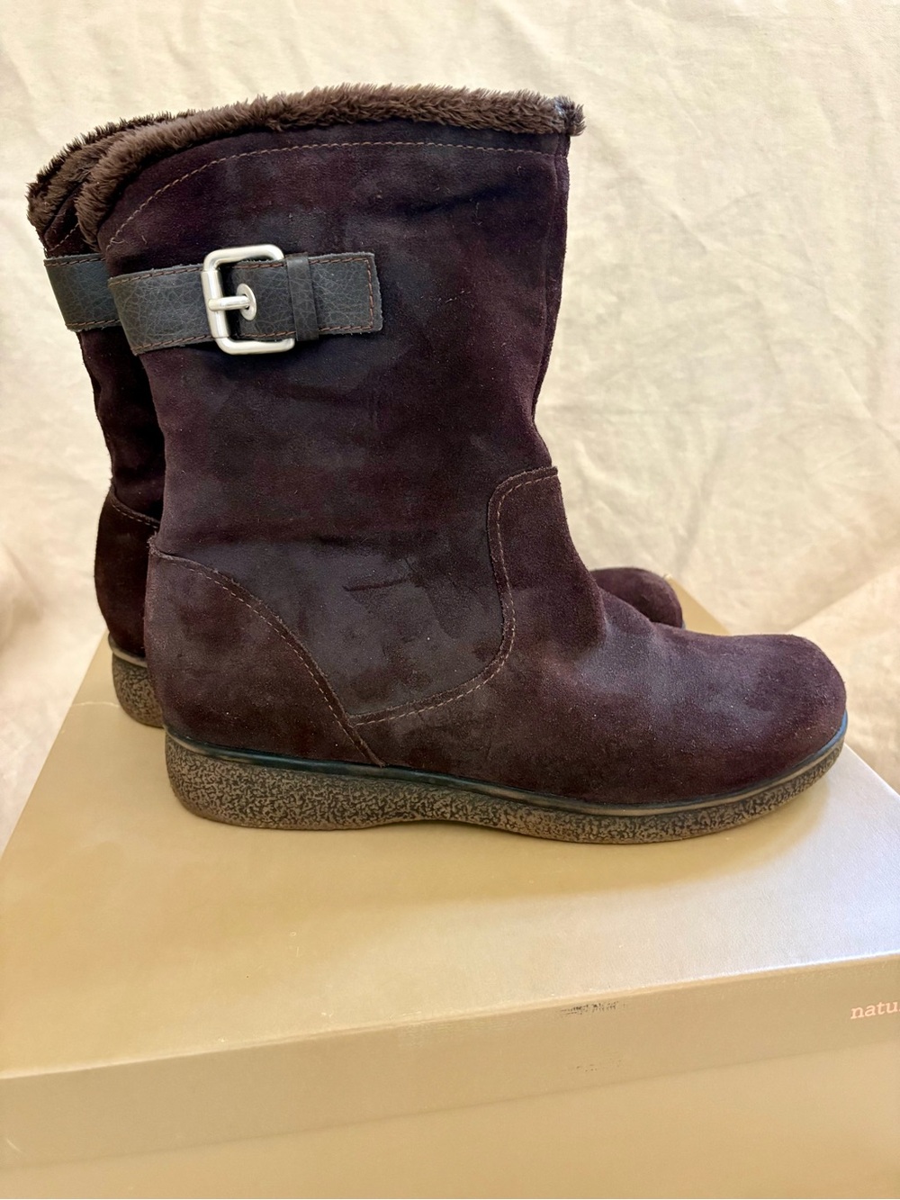 Naturalizer Prema-Oxford Brown Suede Boots, Women’s Size 9M